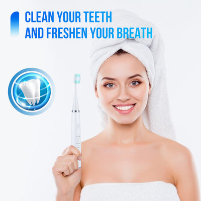 5-Speed High Frequency Vibrating Tooth Cleaner USB Electric Toothbrush Cleaning Device To Remove Stained Calculus Set Tooth Cleaning Instrument - Korvel