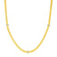 Woven Rope Necklace with Diamond Accents in 14k Yellow Gold