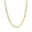 14k Two Tone Gold Pave Curb Chain - 3.6 mm