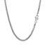 Chaîne en or blanc 14 carats solide en boîte ronde - 2,50 mm