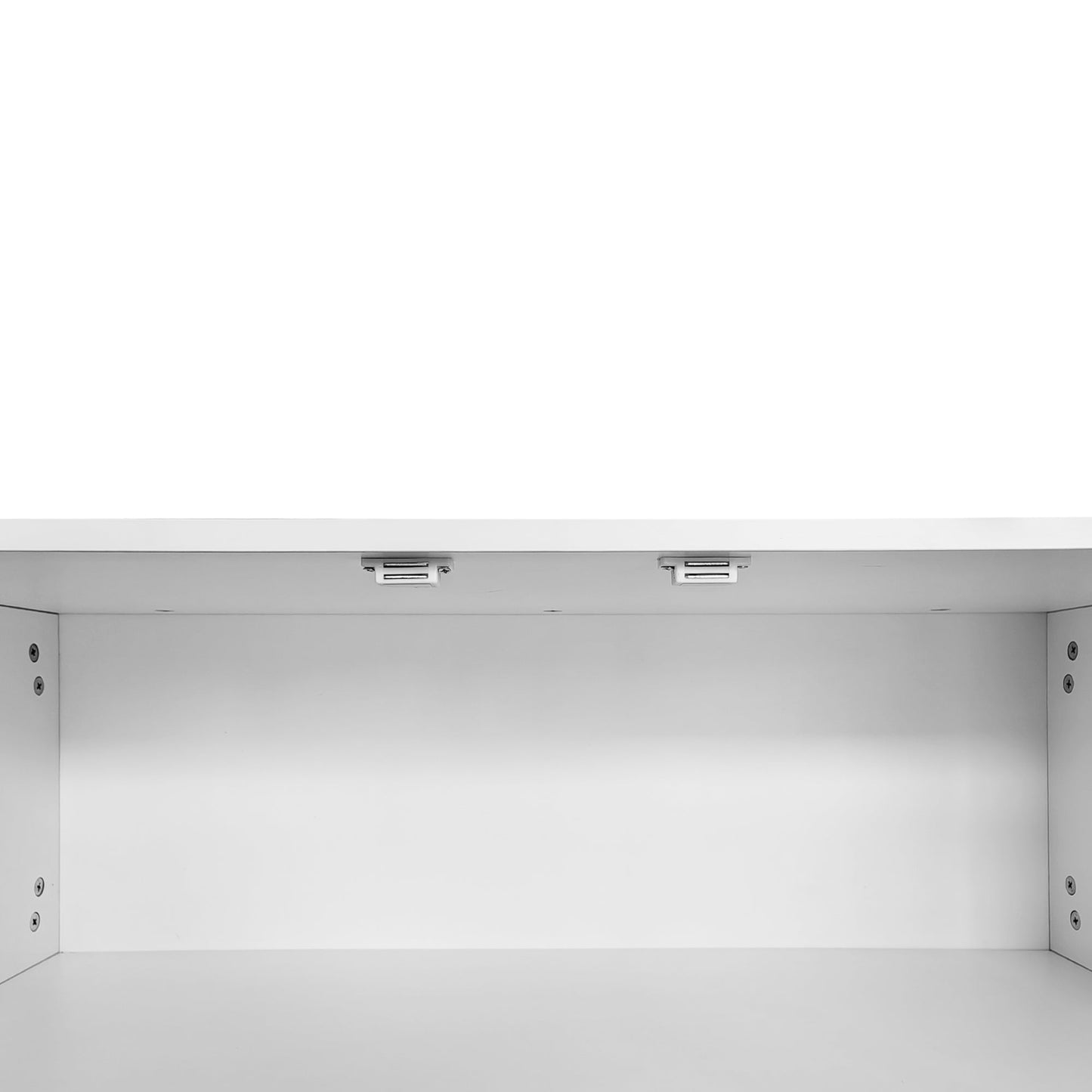 Banc de rangement pour chaussures blanc moderne avec rangement caché