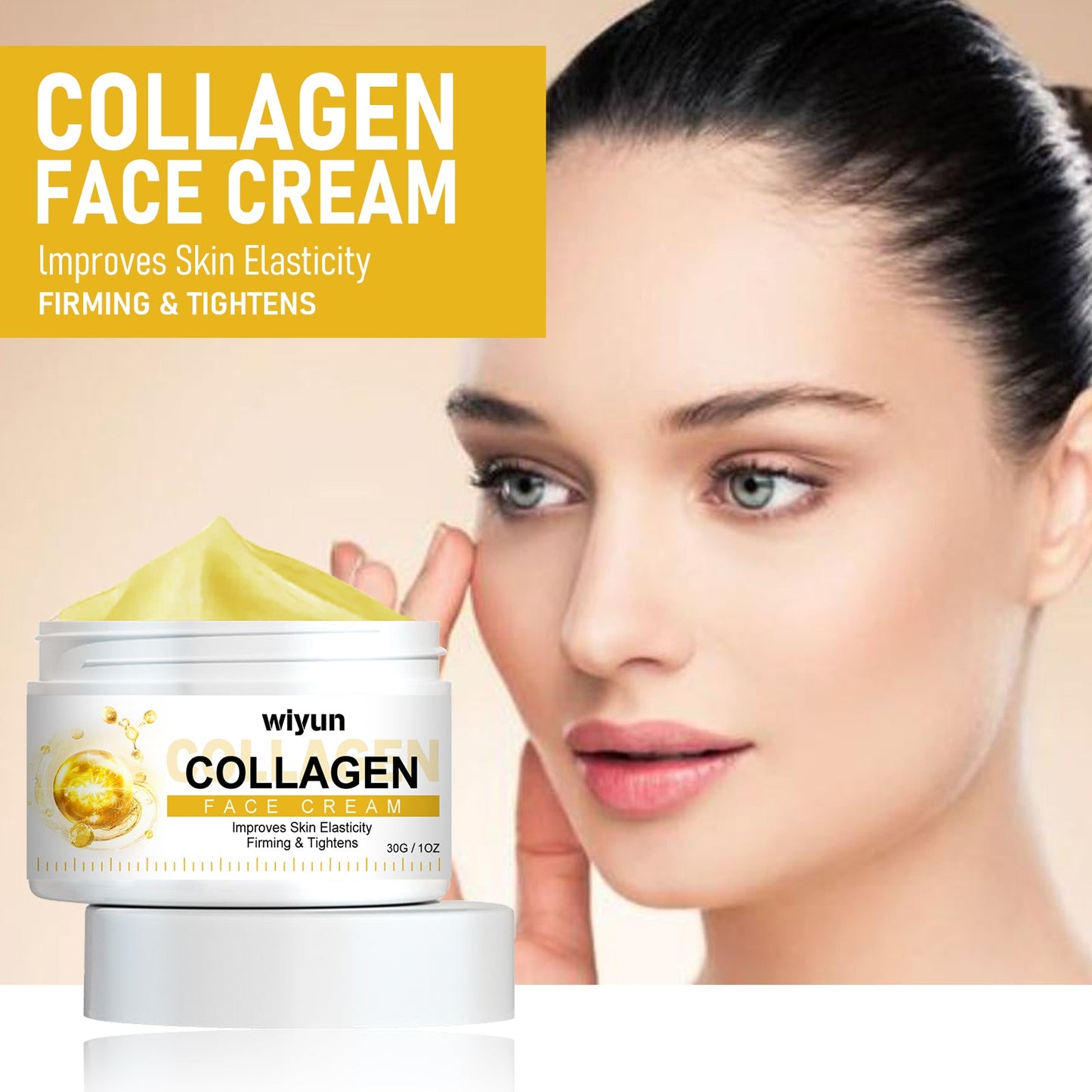 WIYUN Collagen Cream Face Firming Wrinkles, Fine Lines, Anti-Wrinkle, Anti-Aging Hydrating And Moisturizing Skin Cream - Korvel