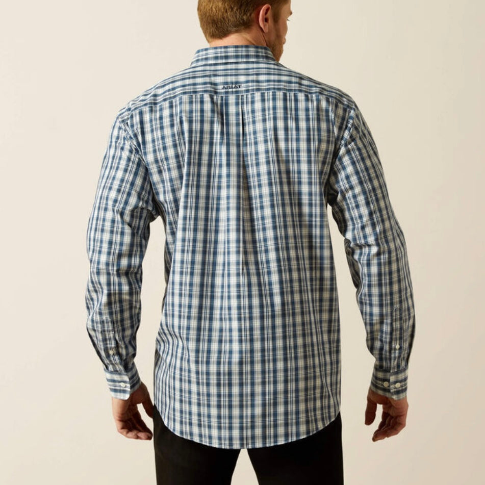 Ariat Men's Blue Plaid Button-Up Shirt - Korvel