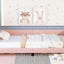 Twin Size Upholstered Daybed with Carton Ears Shaped Headboard  Pink - Korvel