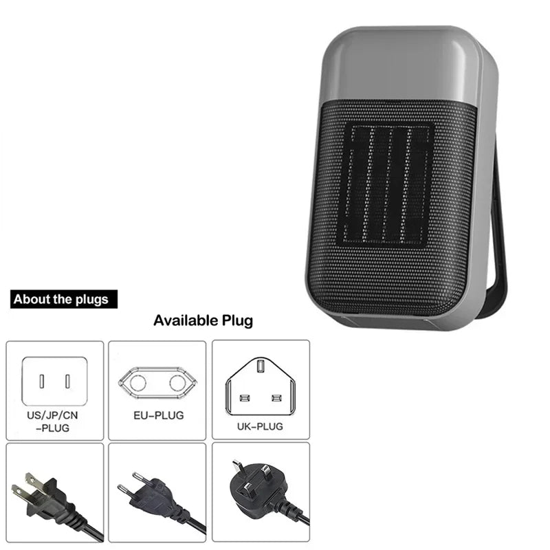 500W Portable Electric Fan Heater for Home & Office