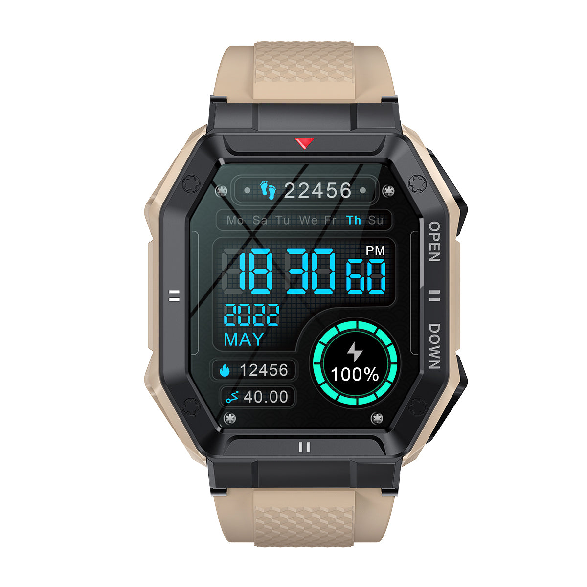 K55 outdoor three-proofing smart watch 1.85-inch large screen Bluetooth phone large battery dynamic heart rate - Korvel