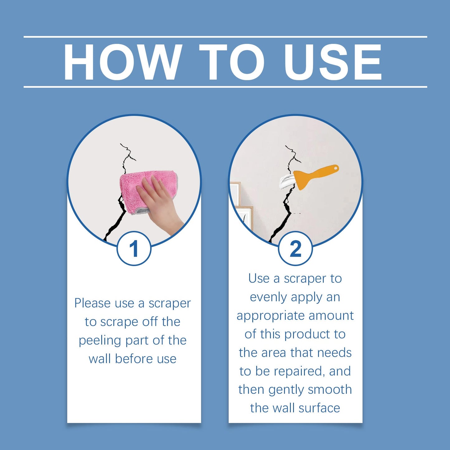 Home Wall Repair Paste, Wall Damage Scratches Dents Cracks Nail Holes Repair Wall Repair Paste - Korvel