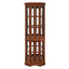 Corner Curio Cabinet with 5 Shelves and Lighting System, Oak(E26 light bulb not included) - Korvel