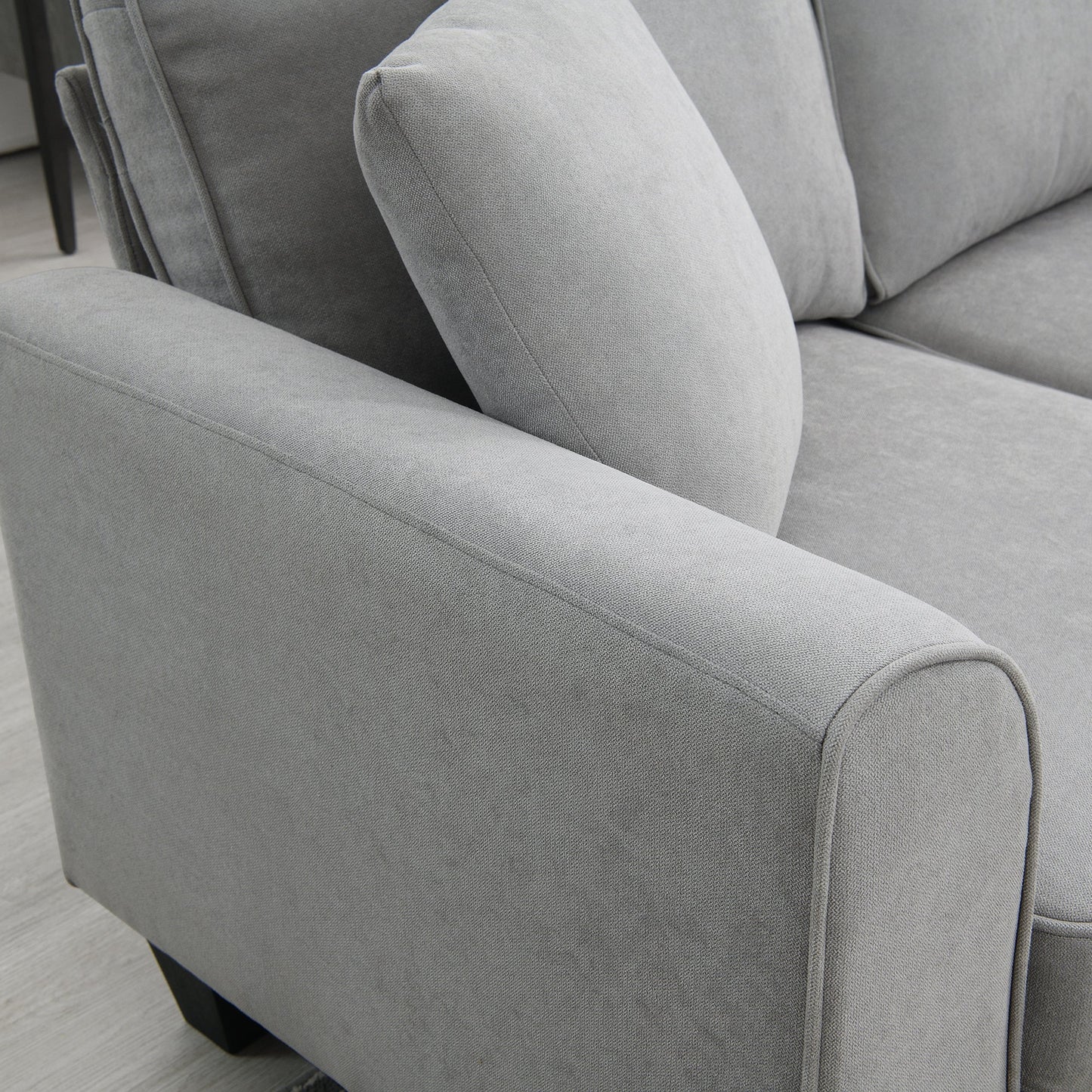 [VIDEO provided] [New] 108*85.5" Modern U Shape Sectional Sofa 7 Seat Fabric Sectional Sofa Set - Korvel