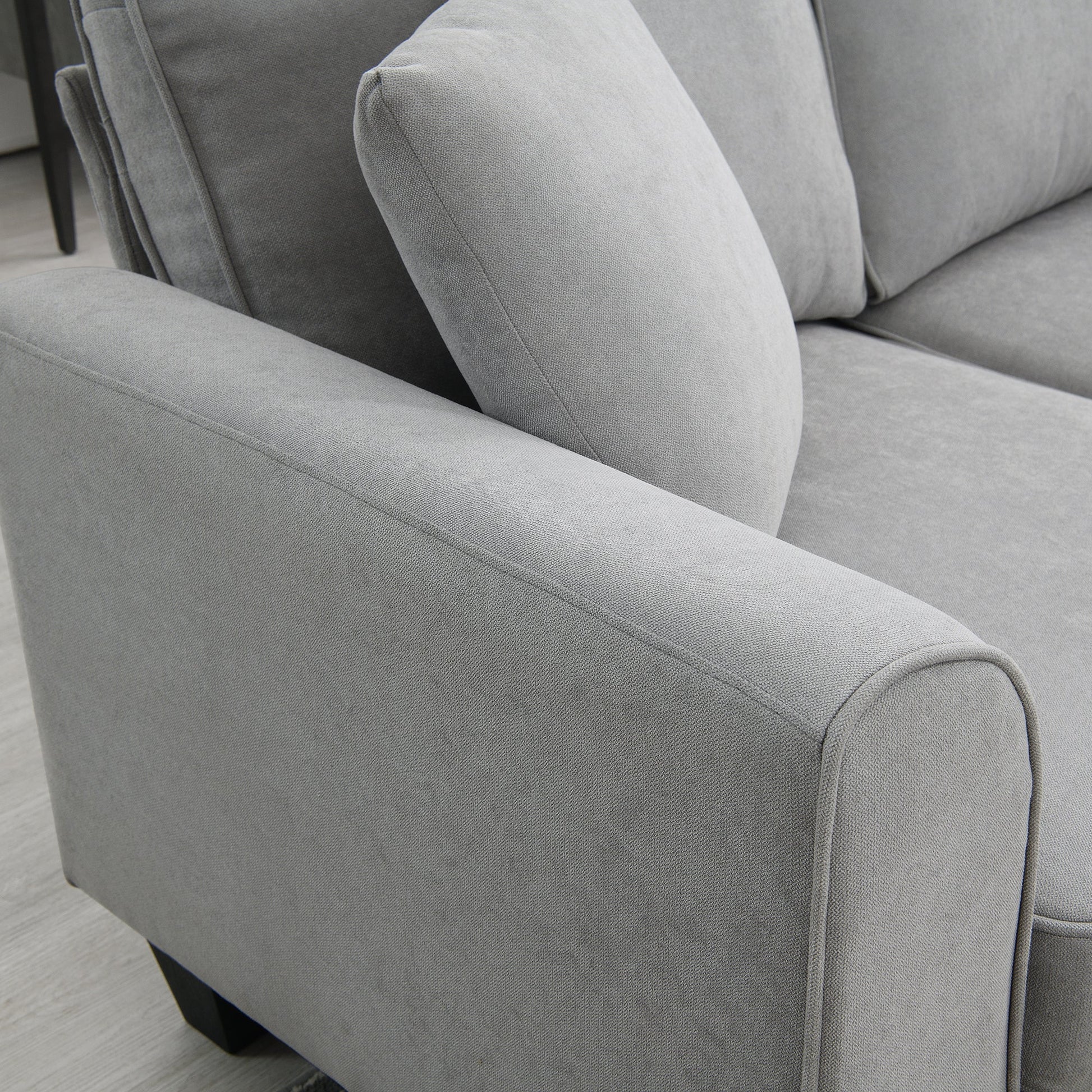 [VIDEO provided] [New] 108*85.5" Modern U Shape Sectional Sofa 7 Seat Fabric Sectional Sofa Set - Korvel
