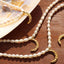 Pearl Titanium Steel Moon Shape Pendant Necklace - Korvel