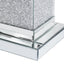 U-Can 11.8-Inch Silver Square Mirror Coffee Table with LED Lights
