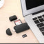 Type C & micro USB & USB 3 In 1 OTG Card Reader  High-speed USB2.0 Universal OTG TF/SD for Android Computer Extension Headers - Korvel
