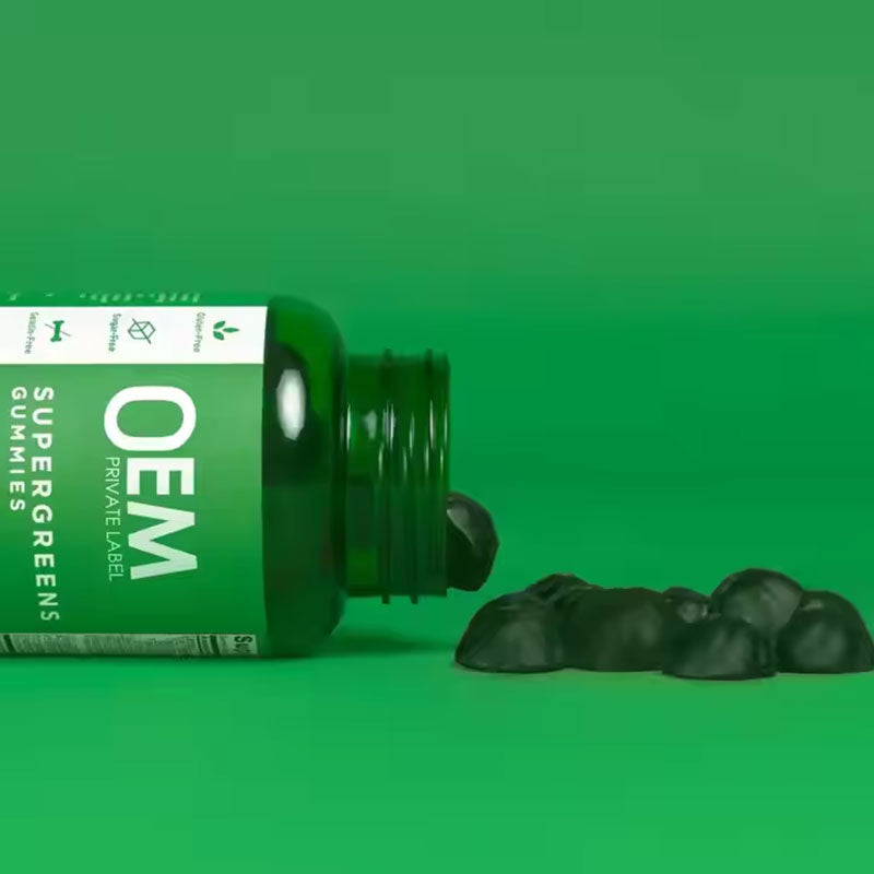Vegetarian chlorophyll gummies super green vitamin gummies - Korvel