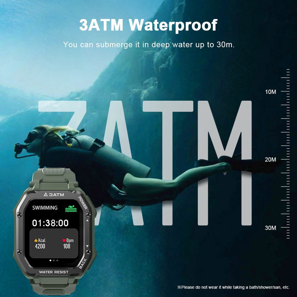 ROCK Rugged Smart Watch for Men - Outdoor Sports & Fitness Tracker