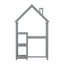 House-shaped Wooden writing Desk,Kids study Table,Bookshelf & Toy Storage,Grey - Korvel