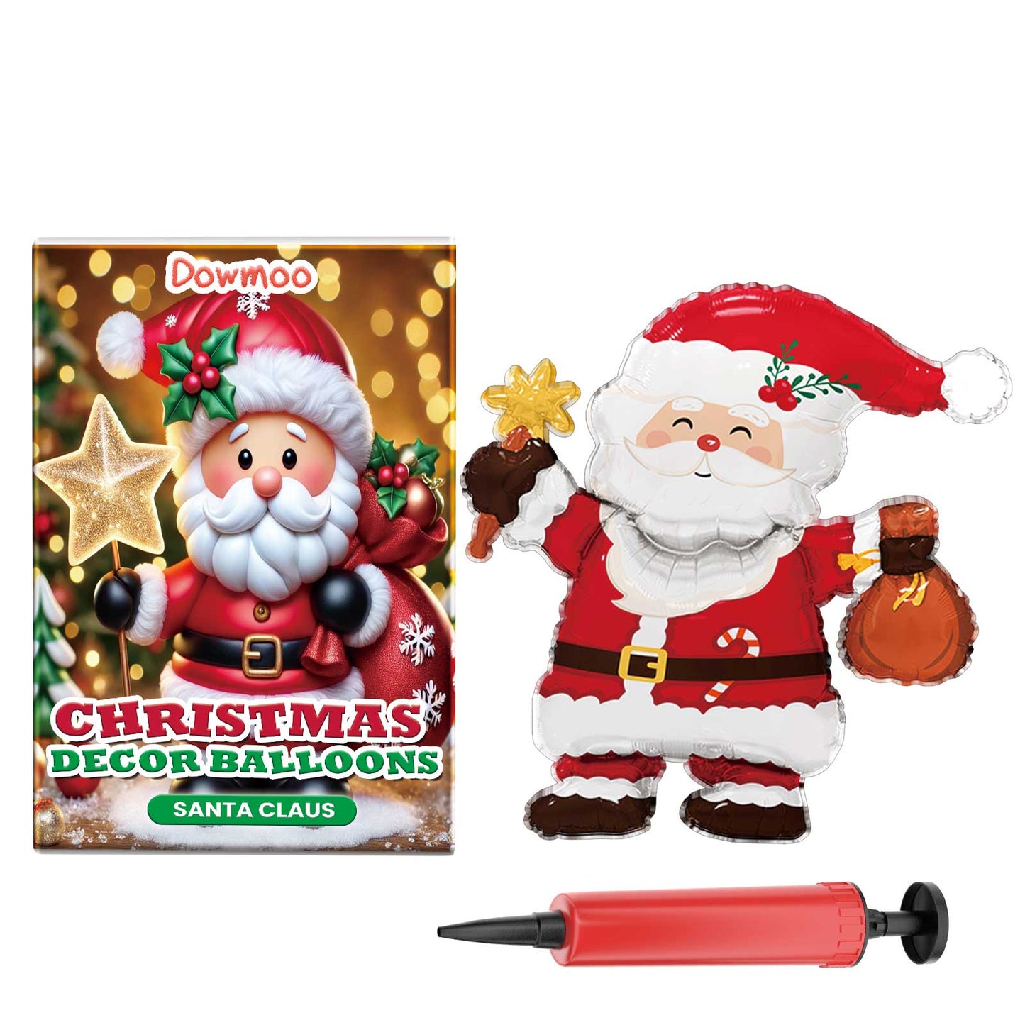 Festive Christmas Balloon Set - Santa, Reindeer & Tree