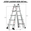 Aluminum Multi-Position Ladder with Wheels - 22 FT, 300 lbs Capacity