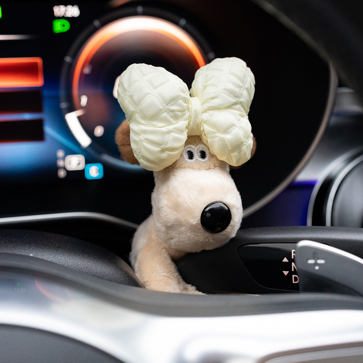 Adorable Adorno de Perro de Peluche para Decoración del Interior del Coche