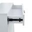 Shoe Cabinet , Shoe storage shelves, metal leg, White - Korvel