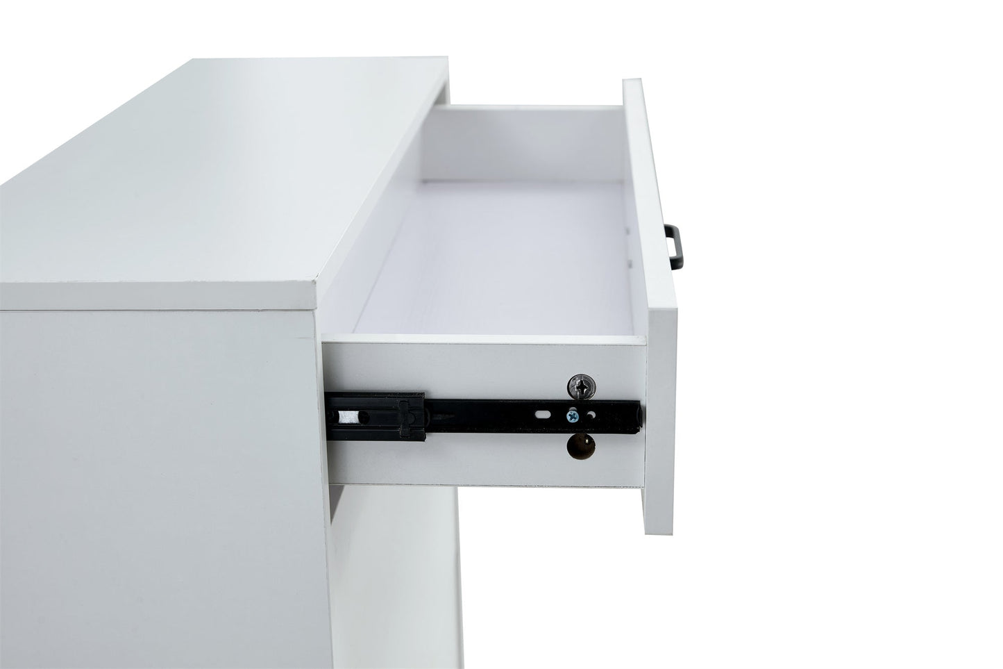 Shoe Cabinet , Shoe storage shelves, metal leg, White - Korvel