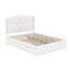 Lit plateforme queen en bois blanc élégant avec lit gigogne
