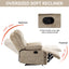 Large Manual Recliner Chair in Beige Fabric