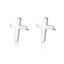 S925 sterling silver earrings fashionable earrings for women smooth cross earrings - Korvel