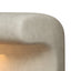 Entryway Bench Leather Upholstered Ottoman with LED sensor light for living room ,bedroom,end of bed ，Beige - Korvel