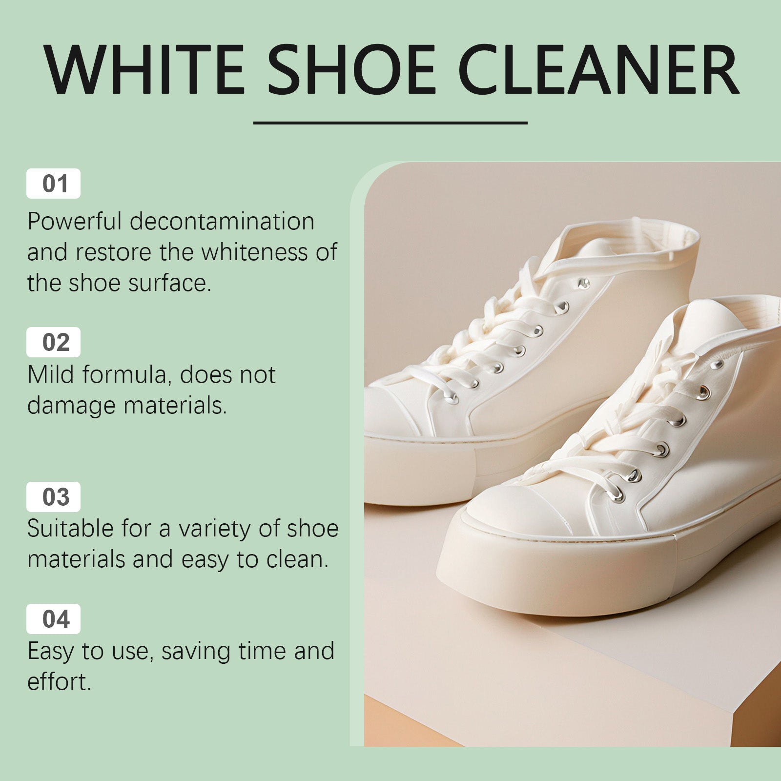 White Shoe Cleaning Cream Clean Leather Bag Small White Shoes Free Wash Maintenance Portable Cleaning Cream - Korvel