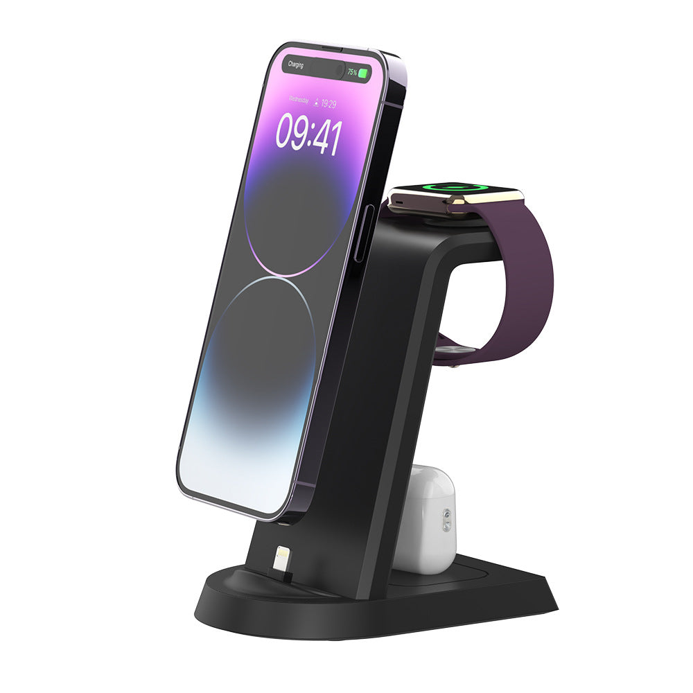 Cargador Inalámbrico Premium Tres en Uno para Dispositivos