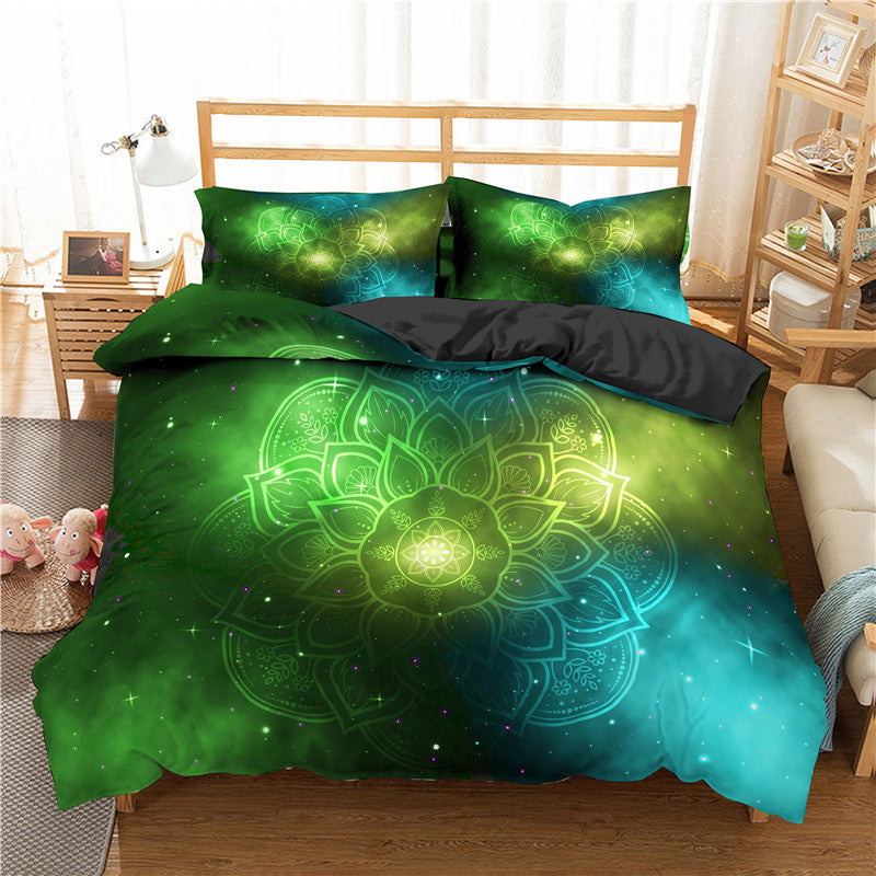 Small Fresh Digital Print Quilt Set 3 Piece Dream Catcher 3D - Korvel
