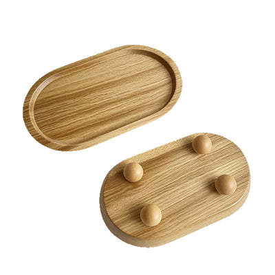 Elegant Acacia Wooden Serving Tray for Home Decor