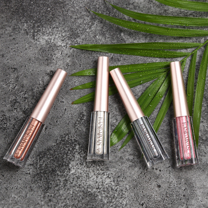 HANDAIYAN Diamond Pearl Liquid Eye Shadow 12 Colors Shining Bright Eye Shadow Liquid - Korvel