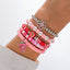 Sweet acrylic bead bracelet with cute strawberry soft ceramic CCB bracelet set - Korvel