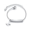 Stainless steel personalized engraved three color curved bracelet simple and personalized women's bracelet - Korvel