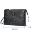 Sac sous le bras en cuir véritable crocodile pour homme A4