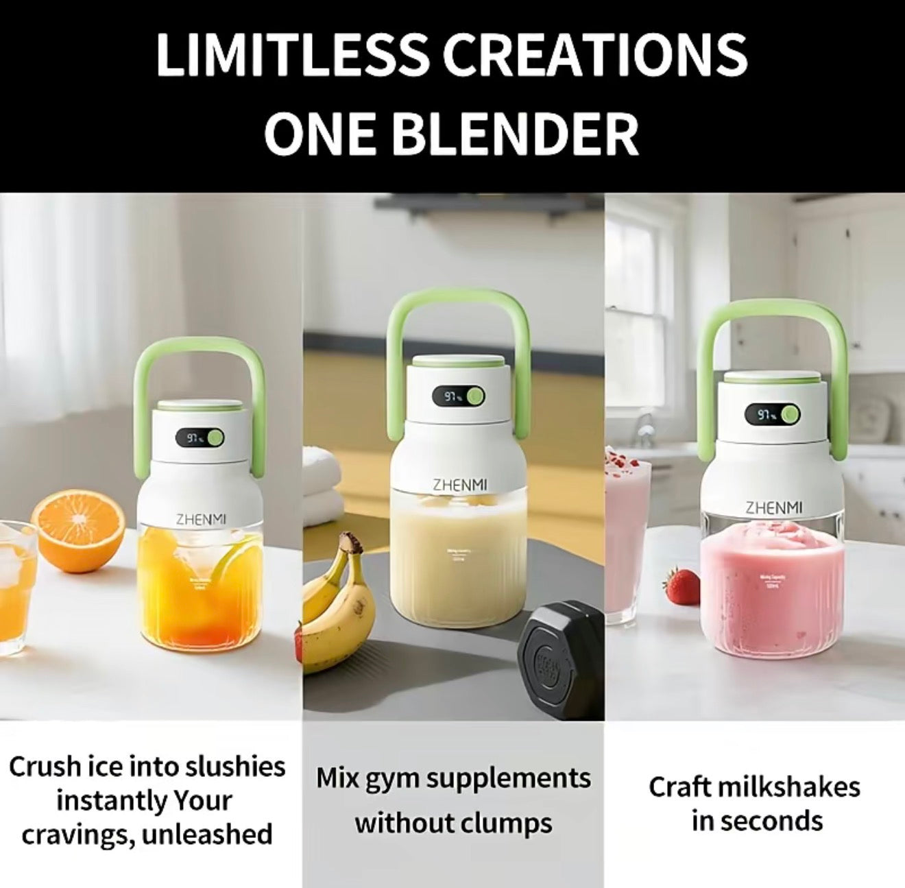 BlendGo Portable Blender - Cordless Convenience