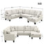 [VIDEO provided] [New] 108*85.5" Modern U Shape Sectional Sofa 7 Seat Fabric Sectional Sofa Set - Korvel