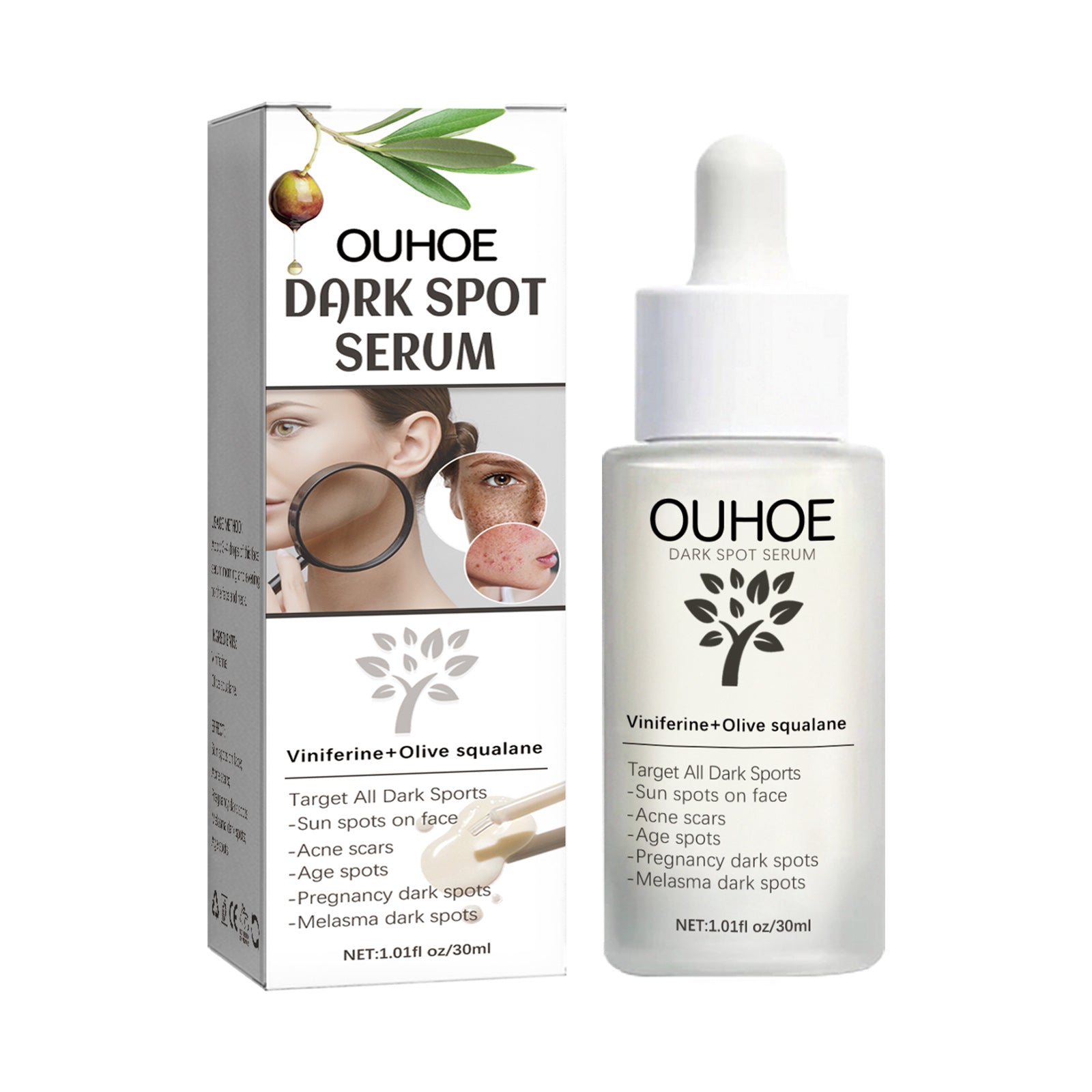 Dark Spot Serum, Fade Spot Moisturize Skin Repair Blain Mark Face Dull Shine Essence - Korvel