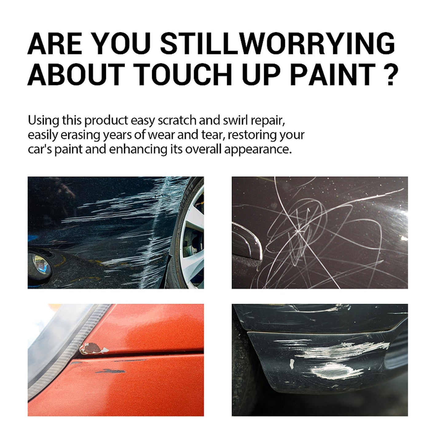 Scratch Repair Agent, Car Paint Reconditioning Protective Polishing Scratches Cleaning Decontamination Mark Remover - Korvel