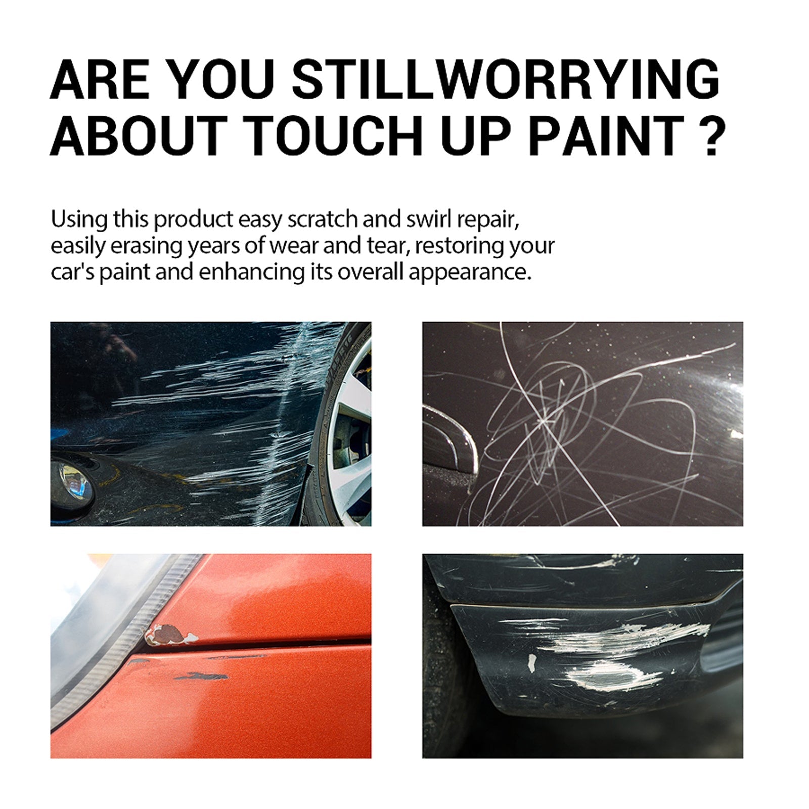 Scratch Repair Agent, Car Paint Reconditioning Protective Polishing Scratches Cleaning Decontamination Mark Remover - Korvel
