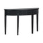 U-Style Distinctive Features of Pine Veneer Console Table with Vertical Stripe Drawer Fronts and Four Legs - Korvel