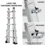 Aluminum Multi-Position Ladder with Wheels - 22 FT, 300 lbs Capacity