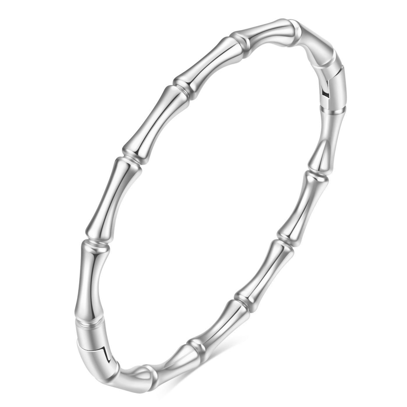 Bracelet Simple Round Bamboo Knot 5MM Stainless Steel Magnetic Bracelet - Korvel