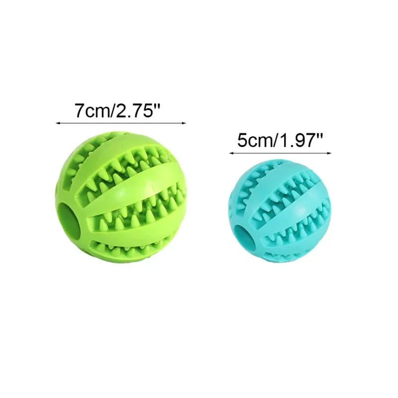 Dog Toy Ball Interactive Rubber Balls Puppy Chewing Toys Pet Tooth Cleaning Ball Cats Pets Food Treat Feeder Silicone Balls Toy - Korvel