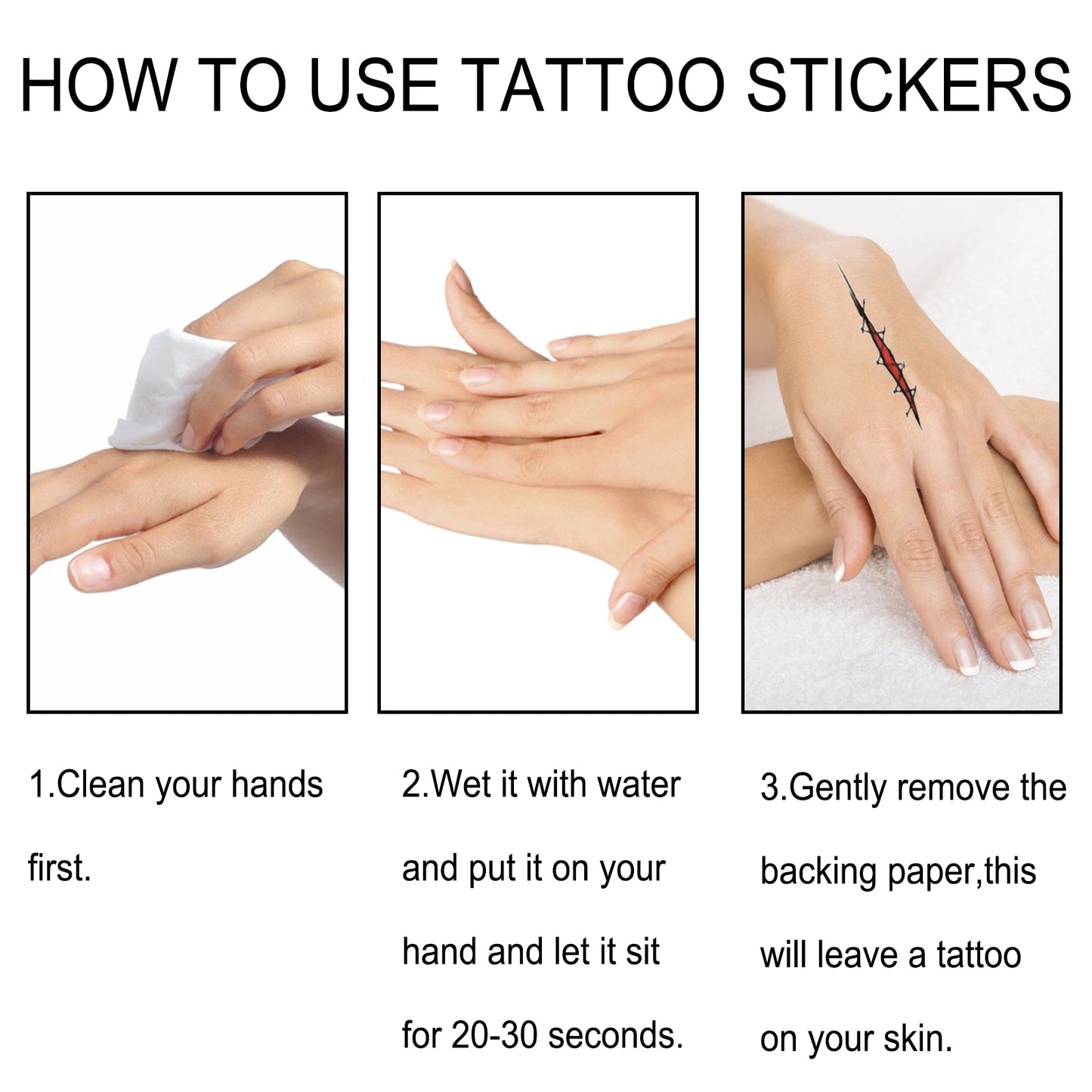 Halloween Tattoo Stickers, Halloween Horror Party Party Makeup Decorative Mouth Tattoo Stickers - Korvel