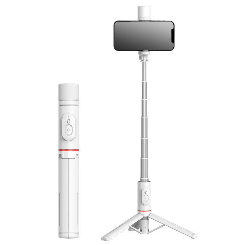 Mobile Phone Bluetooth Selfie Stick with Rotating Fill Light and Hidden Tripod Live Streaming Stand - Korvel