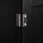 Tall Storage Cabinet with Two Drawers for Bathroom/Office, Black - Korvel
