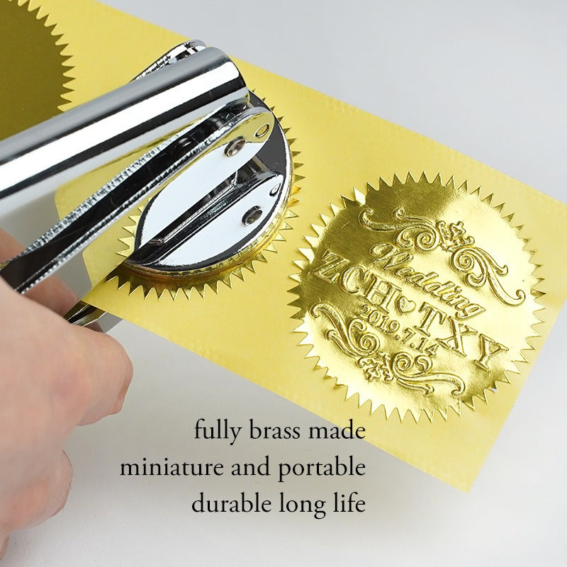 Handheld pliers with engraved steel stamp pattern logo embossed steel stamp embossing seal carving DIY - Korvel